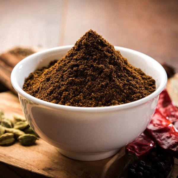 Homemade garam masala in a bowl