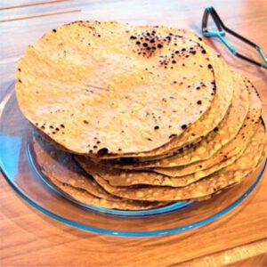 Garlic chana papad plate