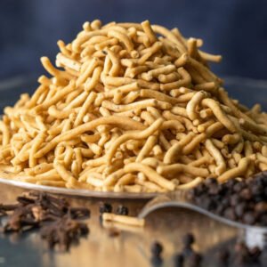 Ratlami sev on plate