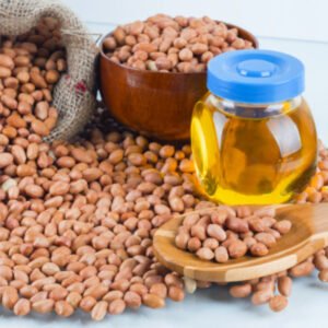 Groundnut oil bowl with spoon