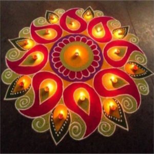 Marble rangoli powder geometric